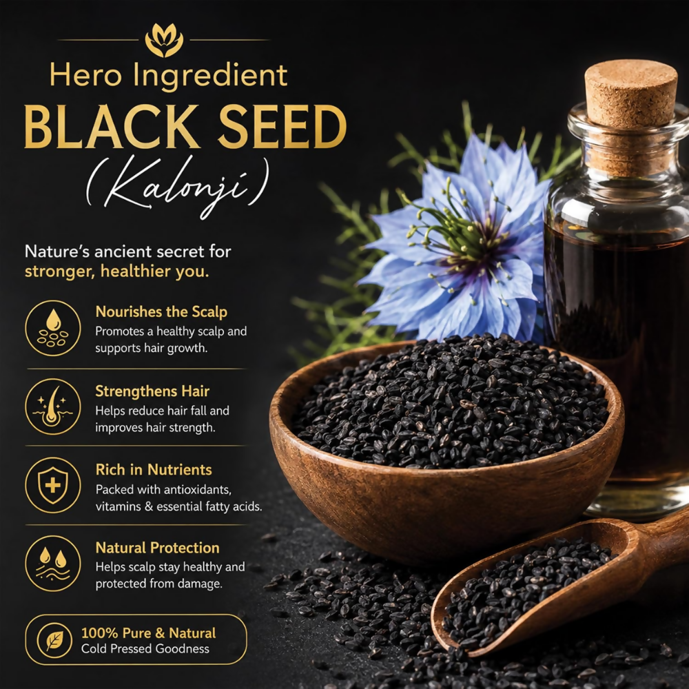 Moolveda Premium Cold Pressed Kalonji Oil - Black - Dista