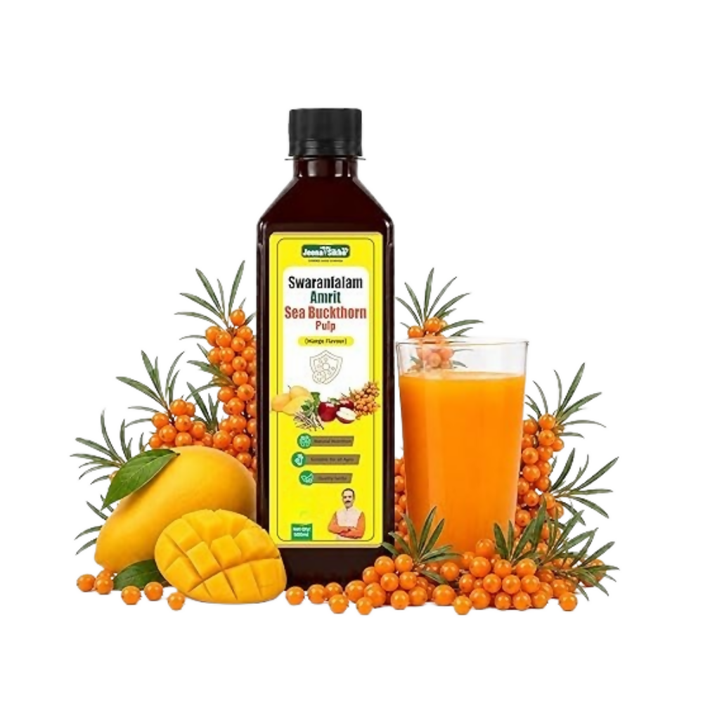Jeena Sikho Swaranfalam Amrit Himalayan Sea Buckthorn Berry Pulp Mango Flavour - Dista