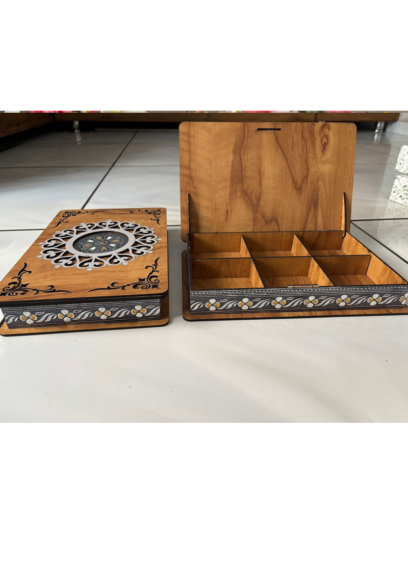 Wood estate Wooden Decor Boxes, Gift Boxes For Home Small Return Gifts Box Empty Container For Dry Fruits Return Gift (Pack Of 2) - Distacart