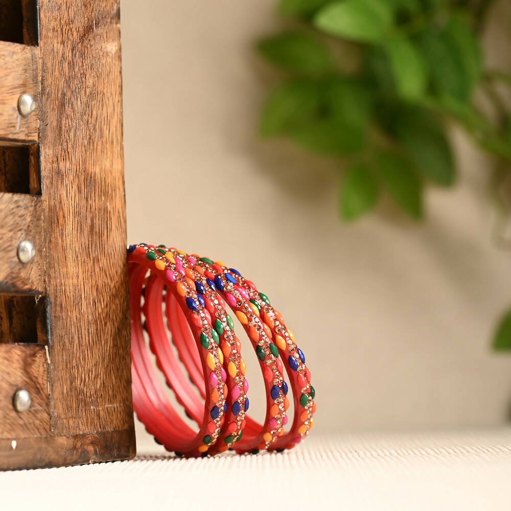 Afast Elegant Bridal & Wedding Party Fashion Bangle/Kada Set, Multi, Glass, Pack Of 8 Model No- A27 - Distacart