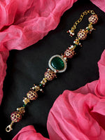 Thumbnail for Joban Fashion Multicolor Brass Ad With Monalisa Stone And Ball Beaded Bracelet