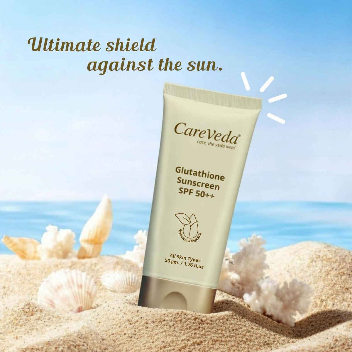 CareVeda Glutathione Sunscreen SPF 50++ - Dista