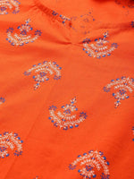 Thumbnail for Anubhutee Orange & White Cotton Printed Night suit - Distacart