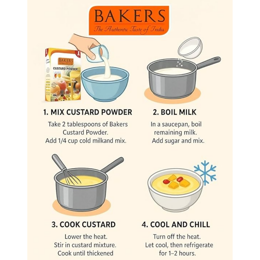 BAKERS Custard Powder - Mango - Dista