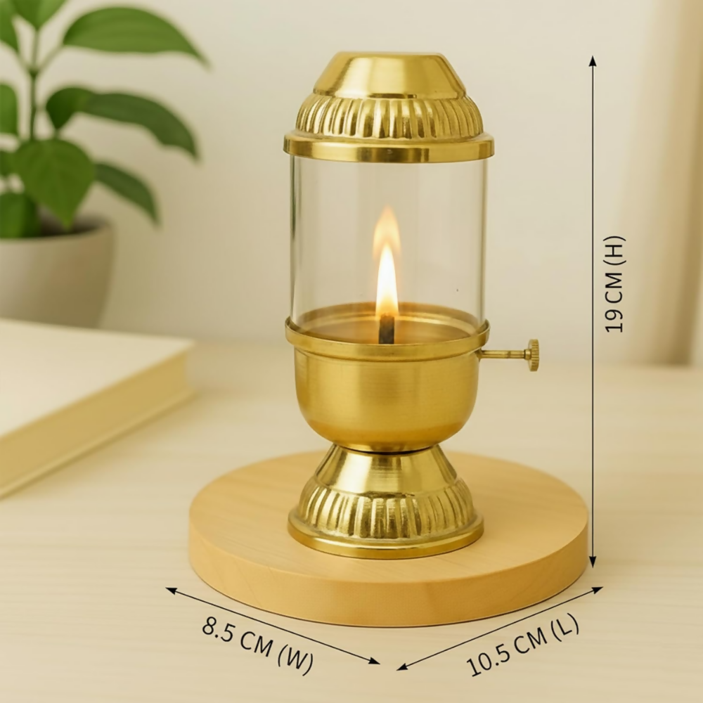 CraftVatika Pure Brass Akhand Diya - Dista
