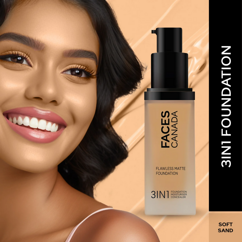 Faces Canada Flawless Matte Foundation - Soft Sand 041 - Distacart