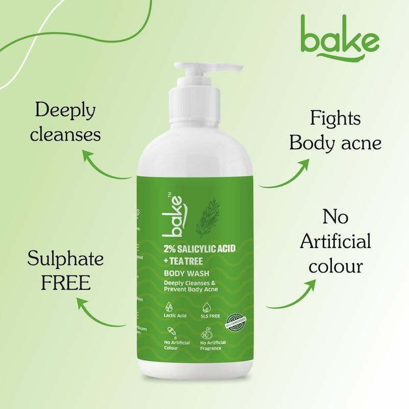 Bake 2% Salicylic Acid + Tee Tree Body Wash - Distacart