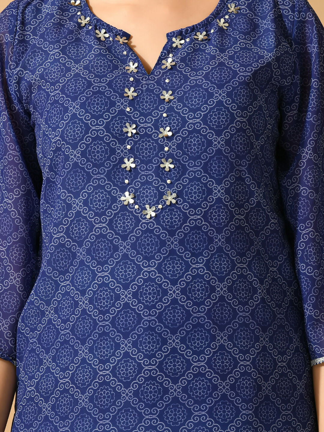 Myshka Women's Blue Embroidered Party Kurta Sets - Distacart