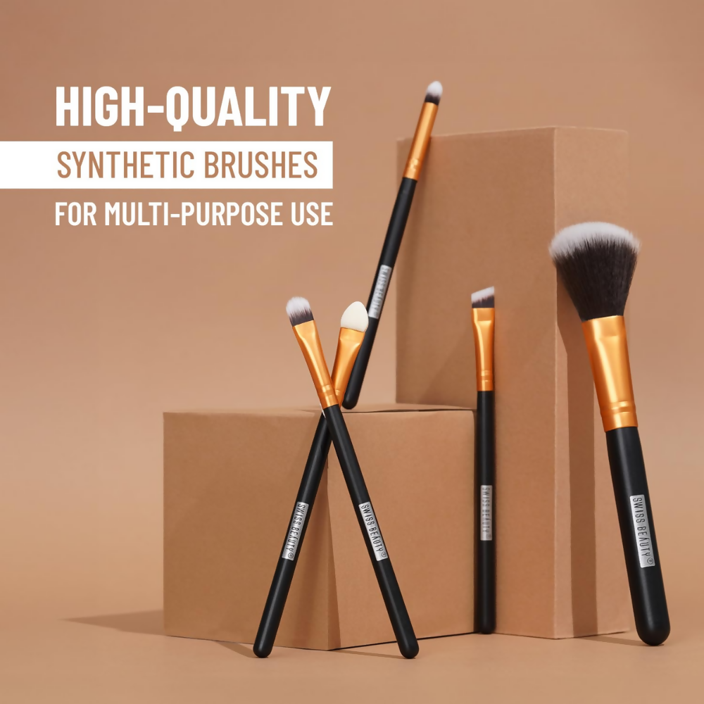 Swiss Beauty Makeup Brushes - Gold - Dista