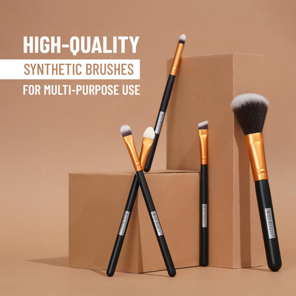 Swiss Beauty Makeup Brushes - Gold - Dista
