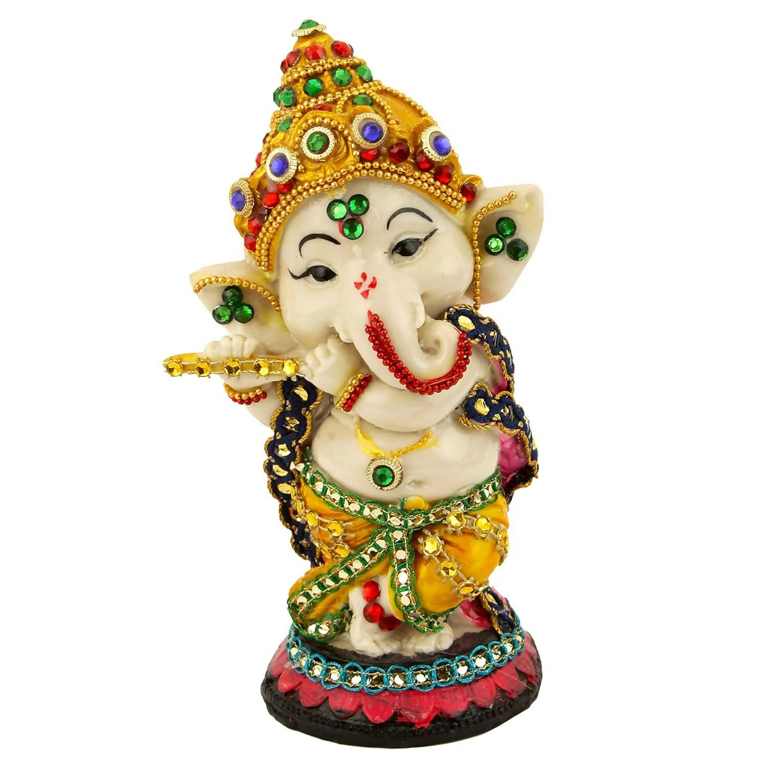 Tied Ribbons Decorative Murli Ganesh Idol - Distacart
