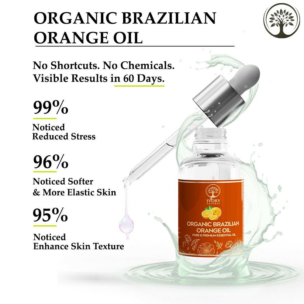 Ivory Natural Organic Brazilian Orange Oil - Natural & Premium Essential Oil - Distacart