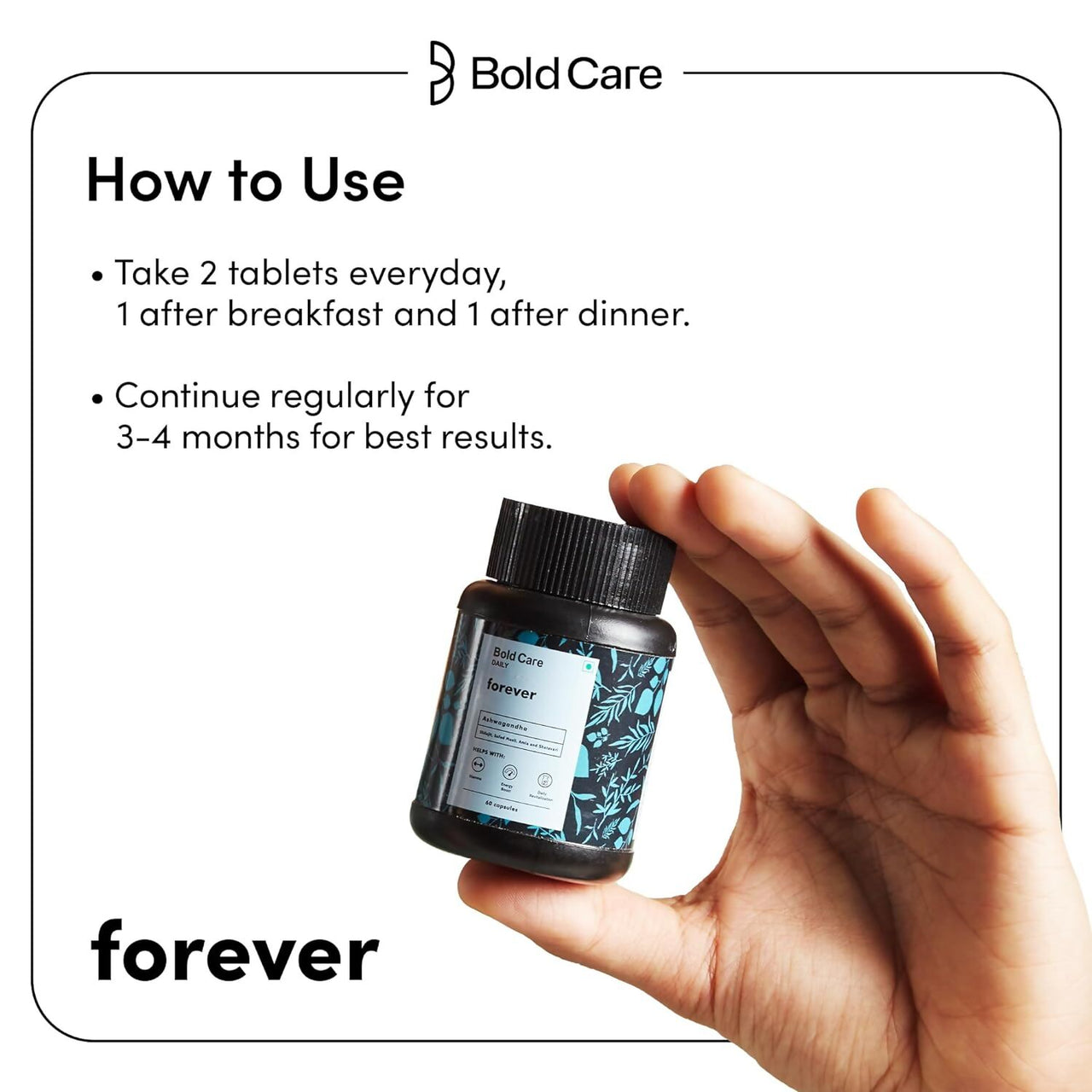 Bold Care Forever - Natural Stamina Supplement Capsules - Distacart