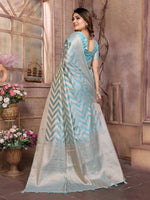 Thumbnail for Aastha Fashion Sky Soft Organza Silk Weaving Saree - Distacart