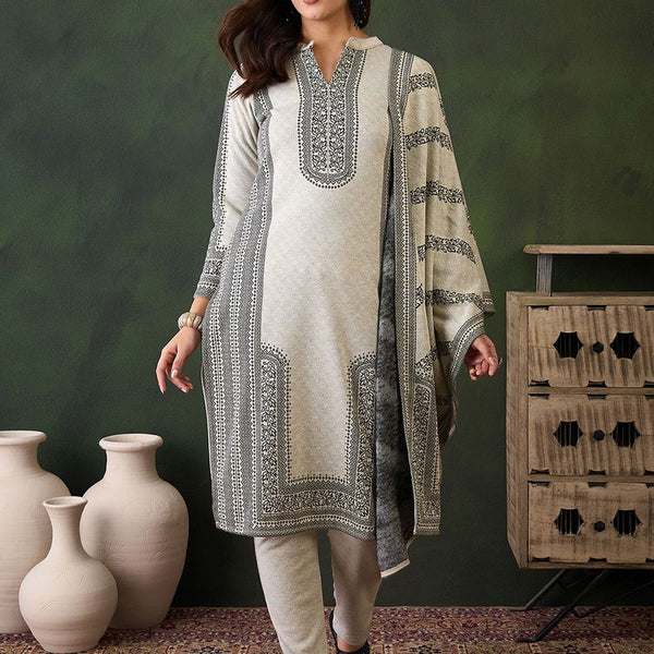 Sangria Self Design Straight Kurta & Trouser With Dupatta - Distacart