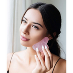 Thumbnail for Bronson Professional Rose Quartz Gua Sha Face Massage Tool - Dista