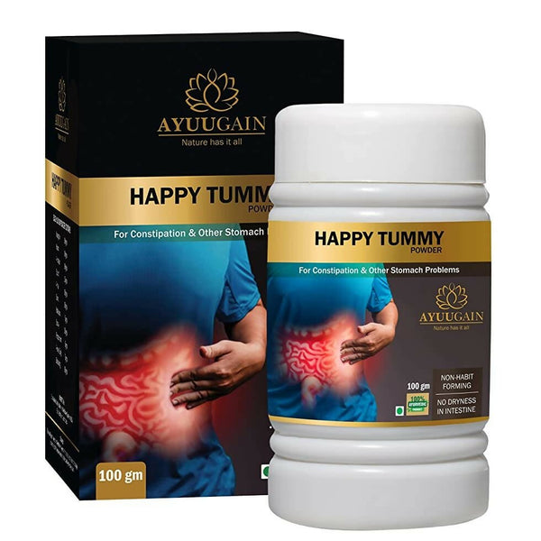 Ayuugain Happy Tummy Powder for Constipation Relief - Distacart
