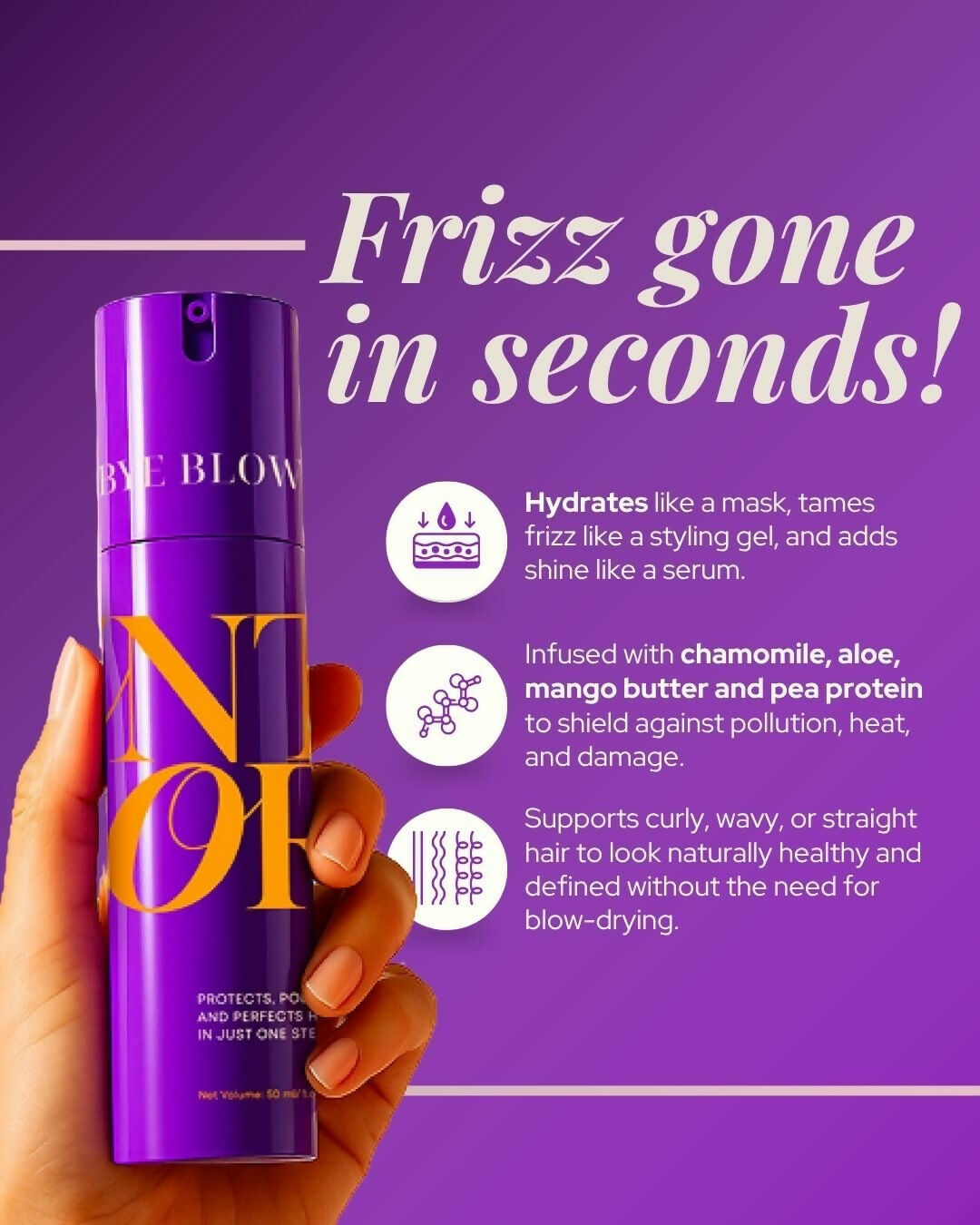Antinorm Bye Bye Blow Dry Hair Serum - Distacart