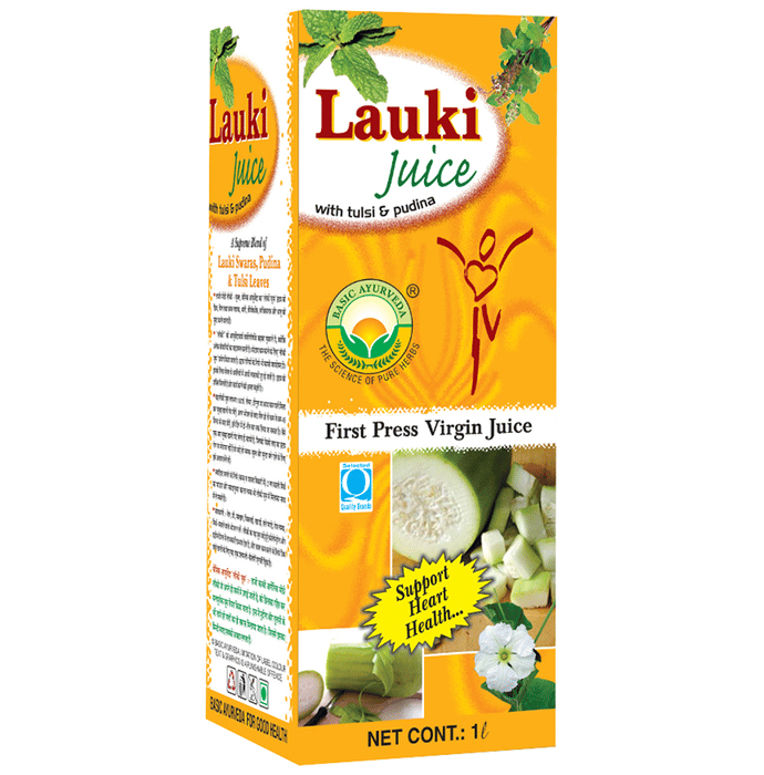 Basic Ayurveda Lauki Juice with Tulsi & Pudina | Supports Weight Management & Heart Health - Distacart