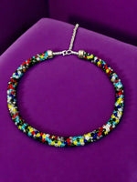 Thumbnail for Inhanns Noor-E-Jalwa – Handmade Crystal Bead Necklace -Adjustable - Multi Colour Only Necklace - Distacart