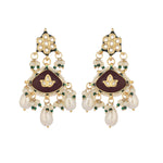 Thumbnail for Nuyug 22K Gold Plated Ruby Grace Earrings
