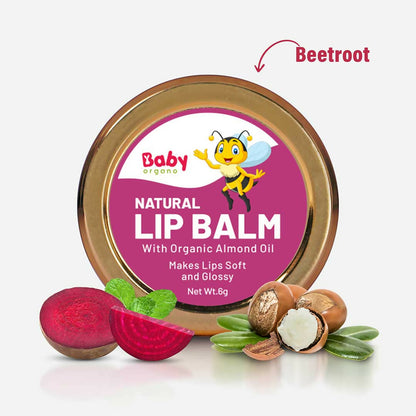 Babyorgano Natural Lip Balm - Beetroot Flavor - Distacart