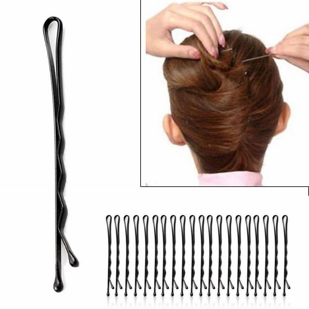 Bronson Professional Bobby Hair Pins Big Thick Black Ball Tip Metal - Dista