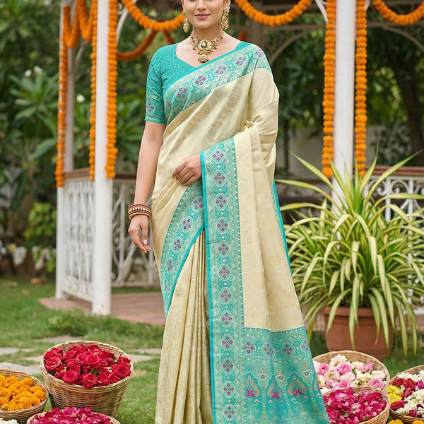 Shree Shyam Fashion Sky Blue Soft Silk Saree - Dista
