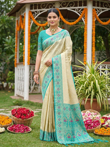 Shree Shyam Fashion Sky Blue Soft Silk Saree - Dista