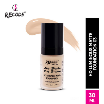 Recode HD Luminous Matte Foundation - 03 Sindhu - Distacart