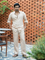 Thumbnail for Linen Baige Oasis Dune Shirt By Hilo Design