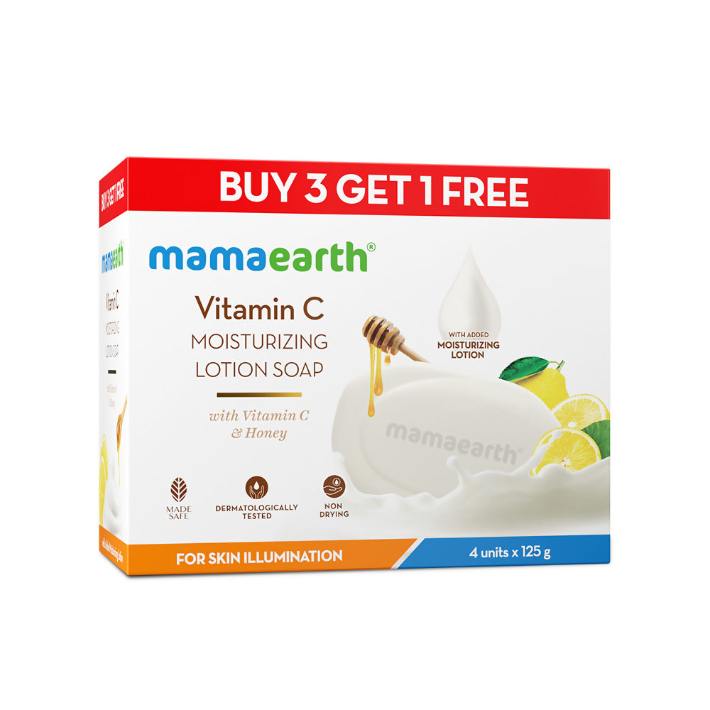 Mamaearth Vitamin C Moisturizing Lotion Soap (Buy 3 Get 1 Free) - Limited Time Offer - Distacart