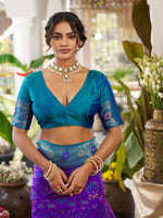 Thumbnail for Astita Violet Soft Silk Saree - Distacart