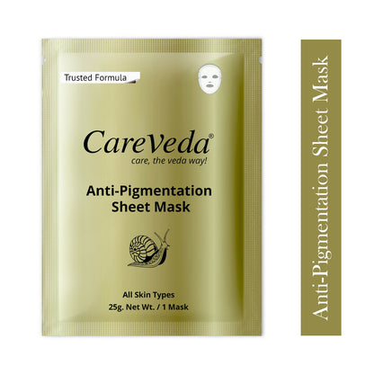 CareVeda Tone & Glow Anti Pigmentation Sheet Mask Suitable For All Skin Types - Dista