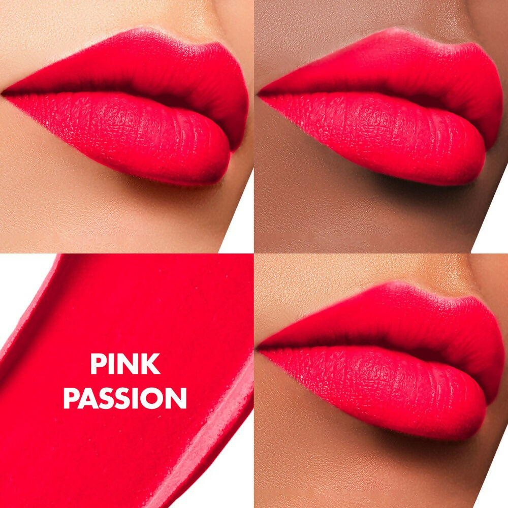 Lakme Cushion Matte Lipstick - Pink Passion - Distacart
