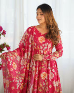 Thumbnail for Joban Fashion Pink Kurta Set Organza Sequin Embroidery Work - Distacart
