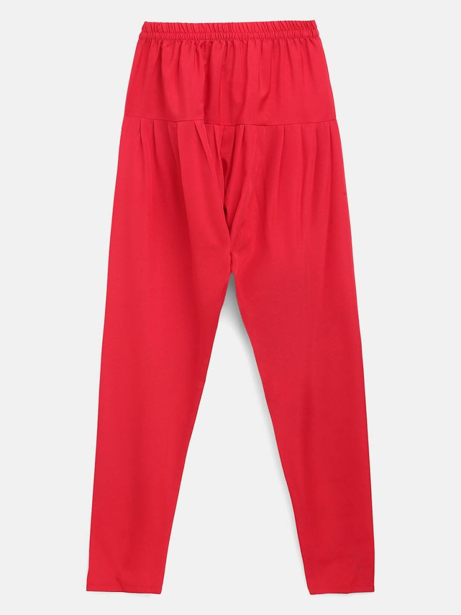 Ahalyaa Pink Crepe Orange Khari Print Kids Kurta Churidar Set For Boys - Distacart