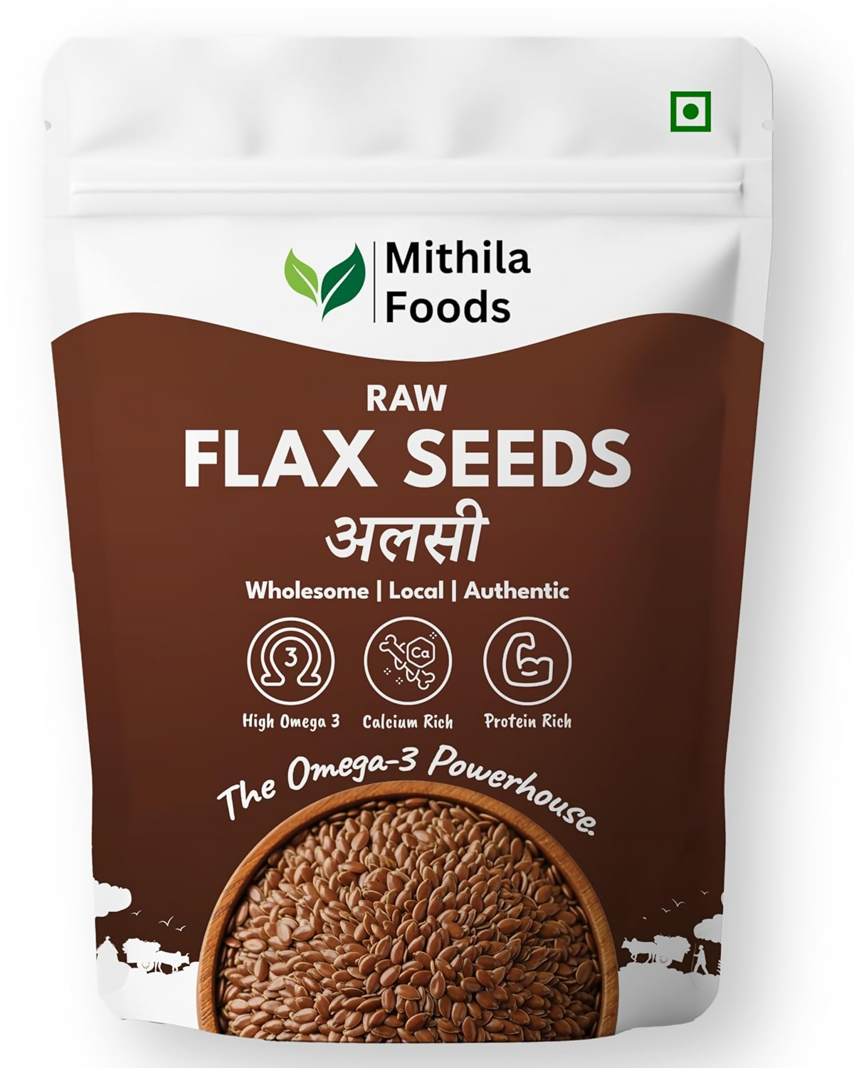 Mithila Foods Premium Flax Seeds Alsi Beej For Weight Loss, Hair Growth & Skin Care - Distacart