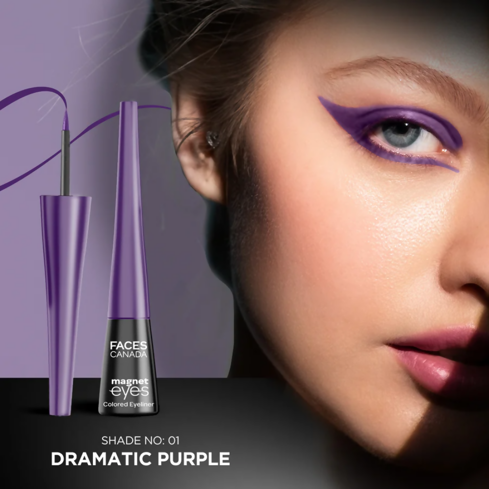 Faces Canada Magneteyes Colored Eyeliner - Dramatic Purple 01 - Distacart
