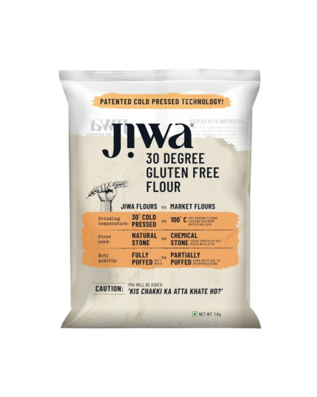 Jiwa 30 Degree Gluten Free Flour/Atta, Wheat Free