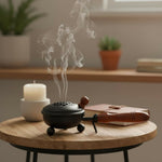 Thumbnail for Not Available Handcrafted Metal Dhoop Dani Incense Burner - Black Color - Dista
