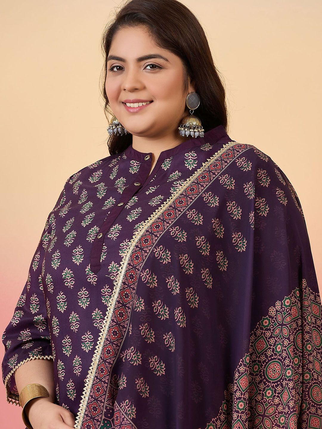 Sztori Women Floral Printed Regular Kurta with Trousers & With Dupatta - Distacart