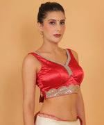 Thumbnail for Joban Fashion Silk Zari And Sequence Work Padded Blouse - Red