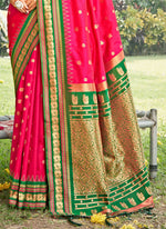 Thumbnail for Shree Shyam Fashion Pink Soft Silk Saree - Distacart
