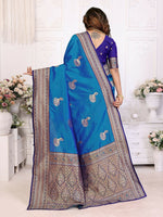 Thumbnail for Joban Fashion Banarasi Royal Blue Small Butti Soft Silk Saree