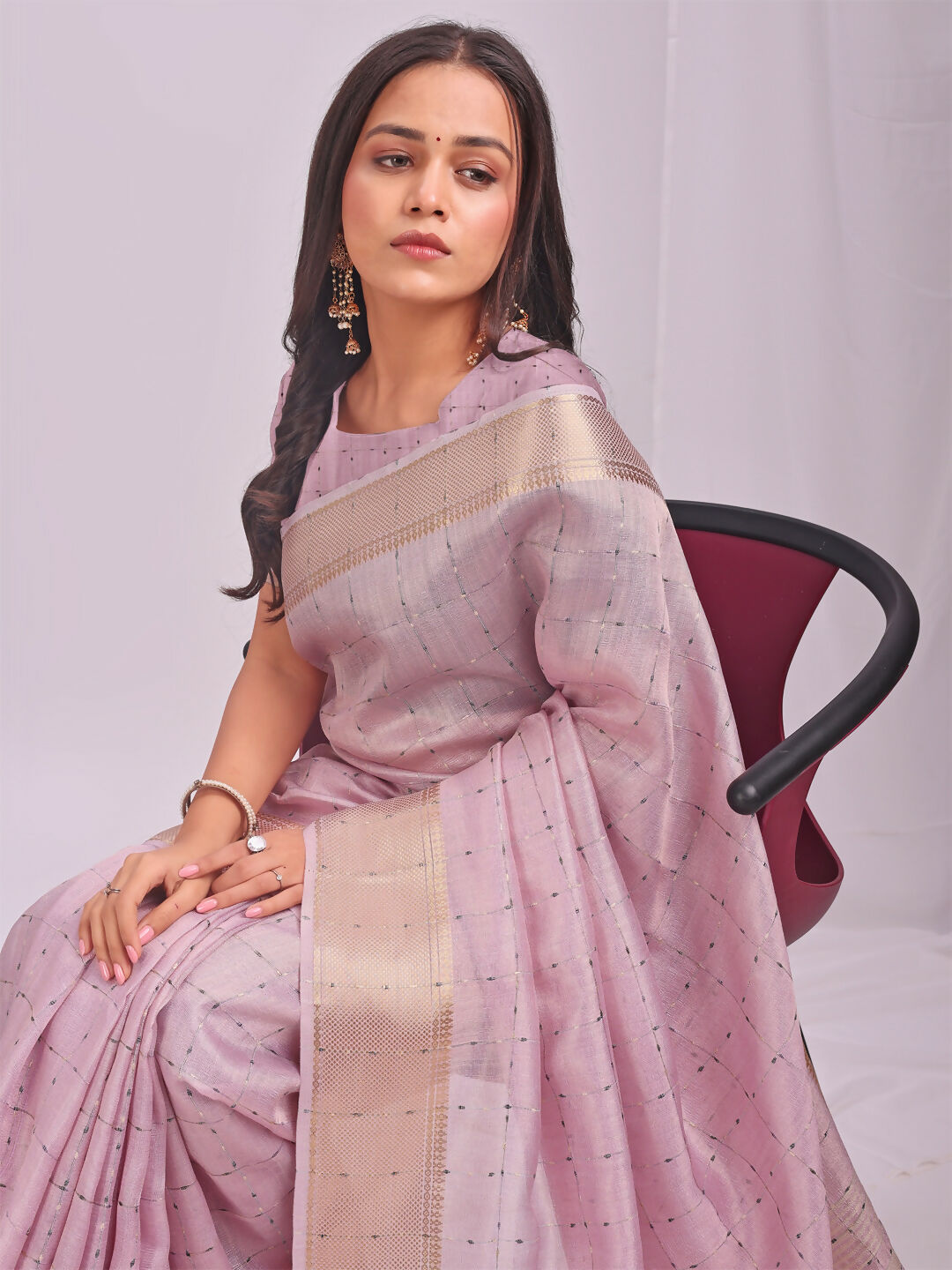 Astita Organza Light Pink Saree