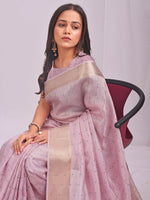 Thumbnail for Astita Organza Light Pink Saree