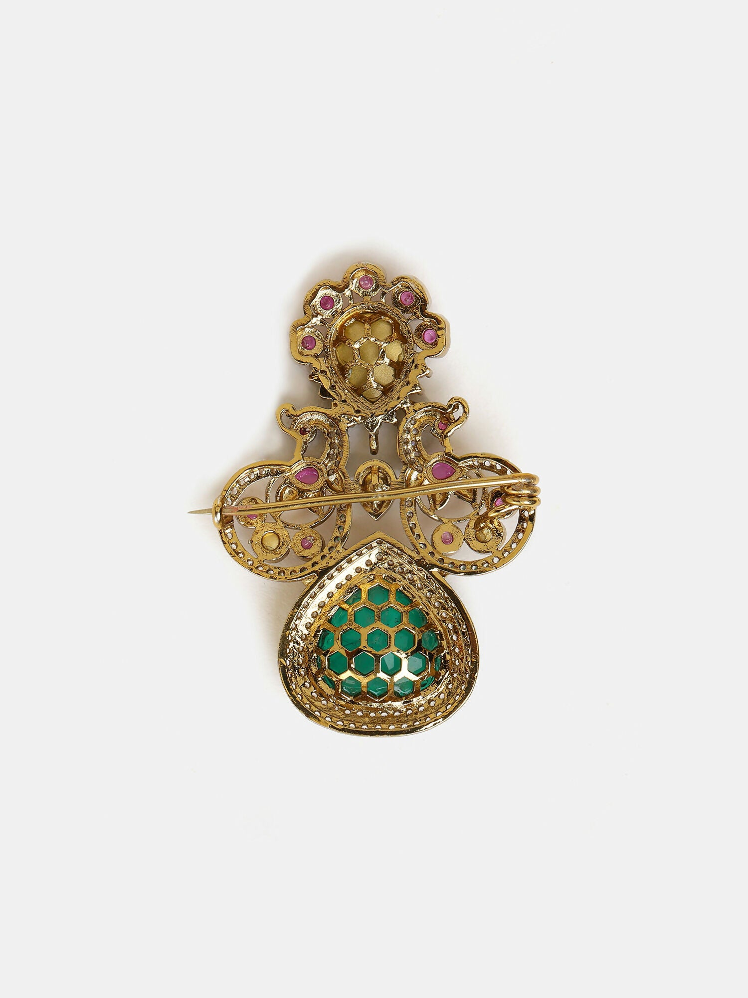 Ruby Raang Green Mosaic Brooch - Distacart