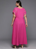 Thumbnail for Ahalyaa Women's Traditional wear Ethnic Dress - Pink - Distacart