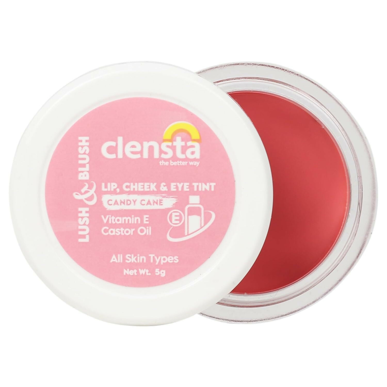 Clensta Lip Cheek Tint - Candy Cane - Distacart